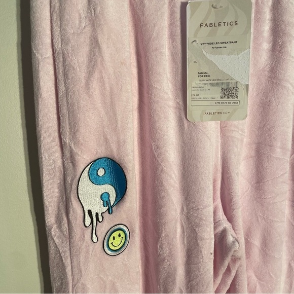 Towel Terry Wide Leg Sweatpant med fabletics NWT - Picture 3 of 8